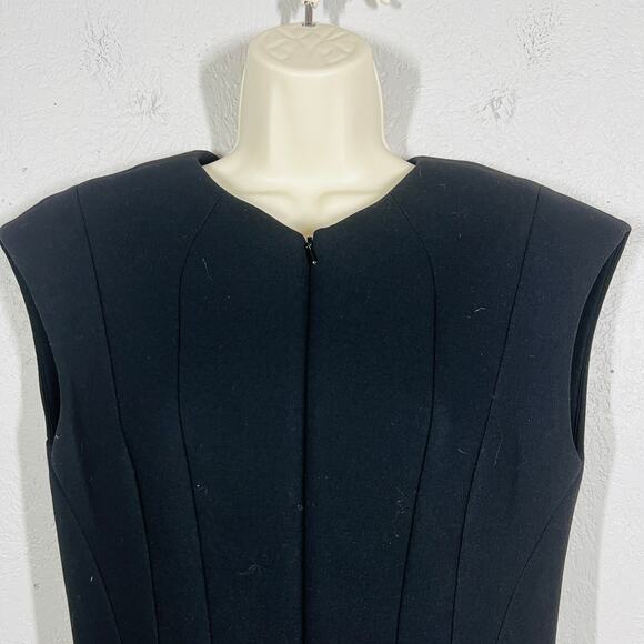 Dice Kayek Structured Scuba Dress Sleeveless Piped Knee Black Couture DIY - S - Picture 6 of 15